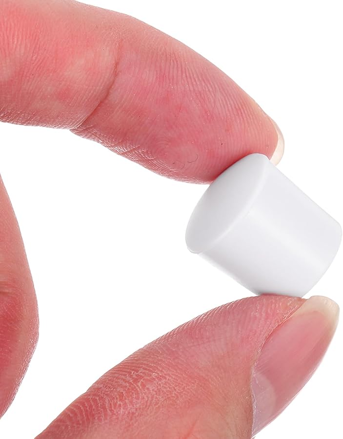 Unomor 20pcs White Plastic Door Stop Replacement Covers Silent Bumper Caps - Image 4
